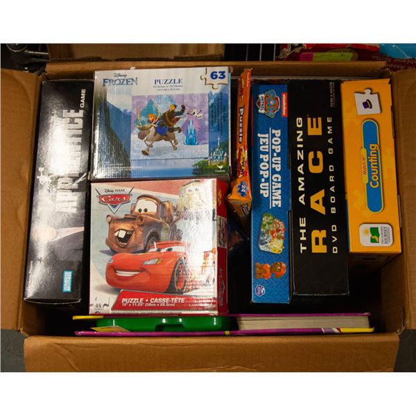 ASORTMENT OF GAMES AND PUZZLES