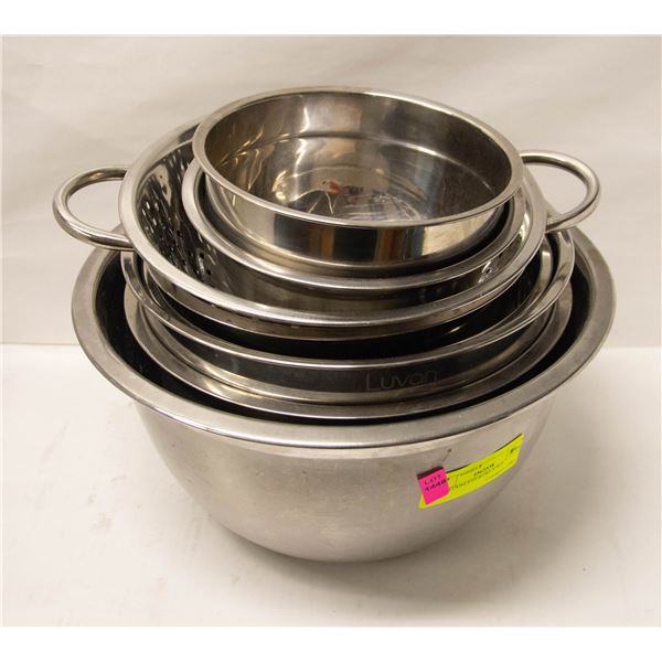 8PC STAINLESS BOWLS SET