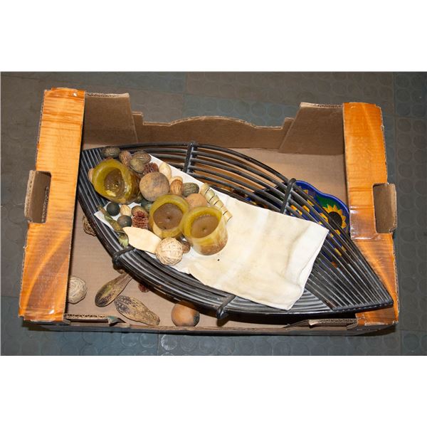 CANDLE BOAT AND DISH