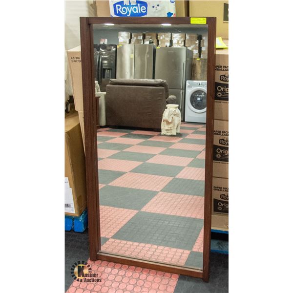 WOOD FRAMED MIRROR 2' X 4'