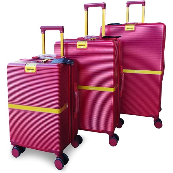 BRAND NEW TOORIST 3PCS HARDSHELL LUGGAGE SET-RED