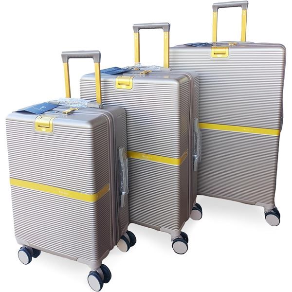BRAND NEW TOORIST 3PCS HARDSHELL LUGGAGE SET- GOLD