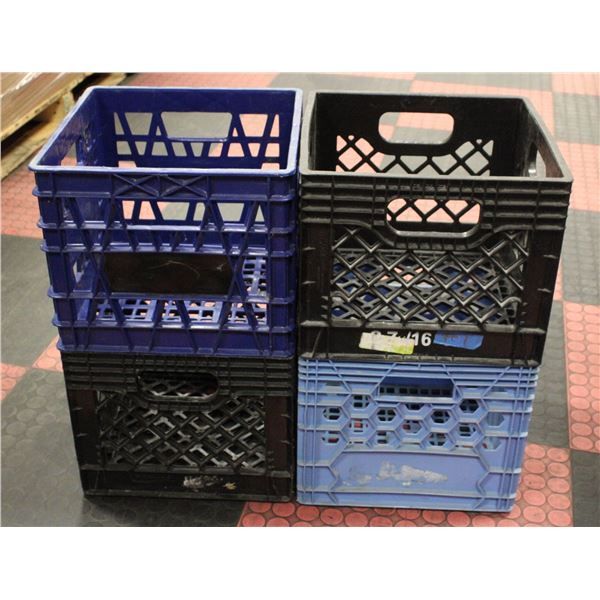 LOT OF 4 STORAGE CRATES
