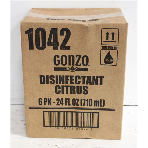 CASE OF GONZO CITRUS DISINFECTANT 6PK X 710ML