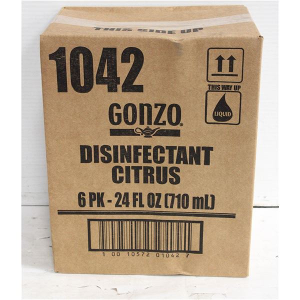 CASE OF GONZO CITRUS DISINFECTANT 6PK X 710ML