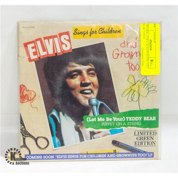 VINTAGE 1978 F-SEALED ELVIS "LET ME BE YOUR