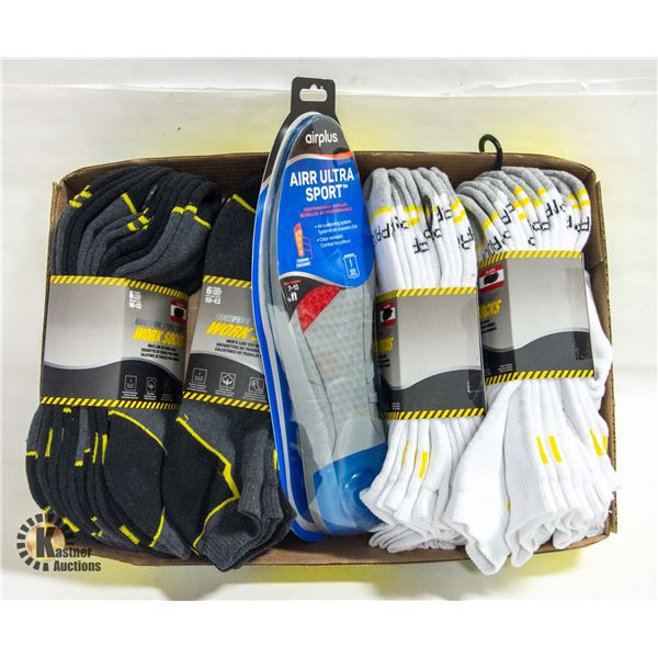 NEW 24 PAIR MENS WORK SOCKS SIZE 10-13