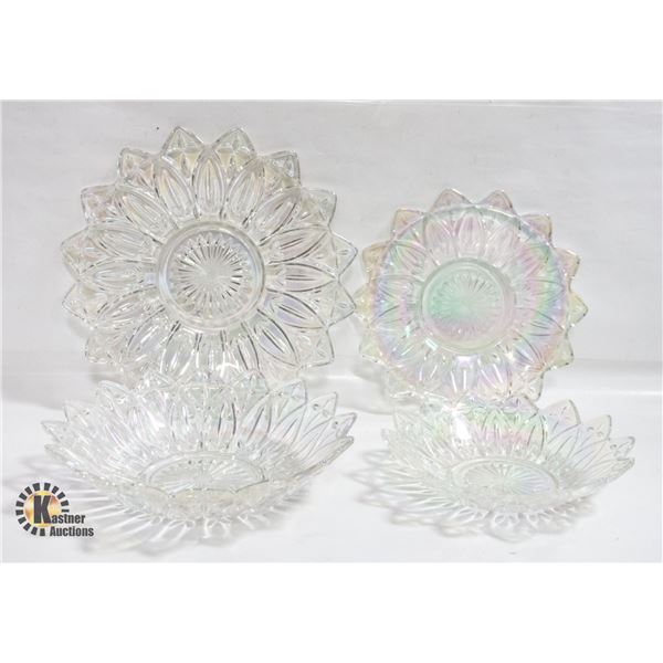 VINTAGE CARNIVAL IRRIDESCENT GLASS STAR