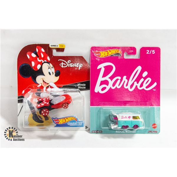 SEALED 2 HOTWEELS DISNEY MINNIE