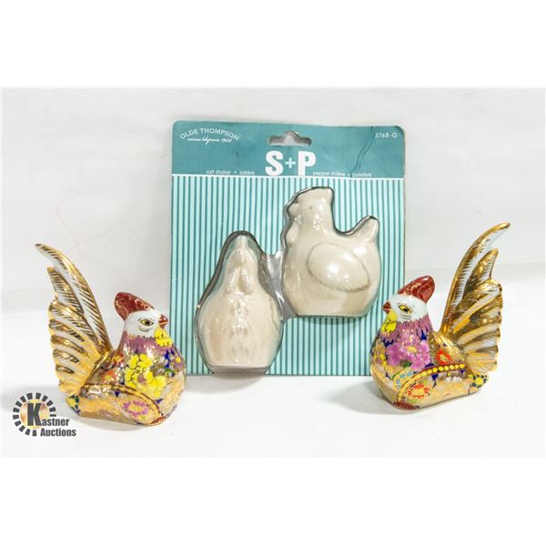 SET OF 2 ROOASTER SALT & PEPPER