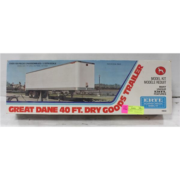 NEW ERTL GREAT DANE 40FT DRY GOODS TRAILER
