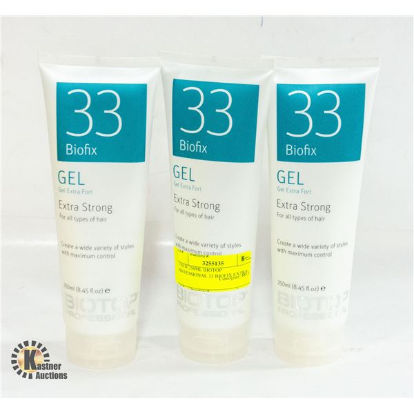 3 NEW 250ML BIOTOP PROFESSIONAL 33 BIOFIX EXTRA-