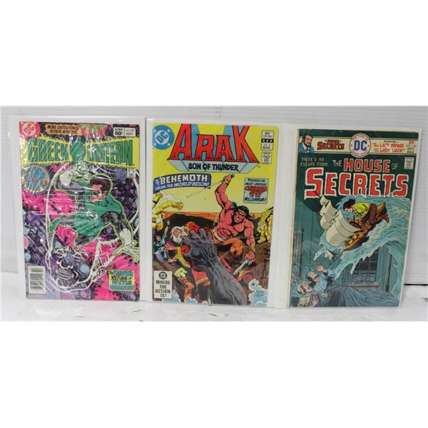 3 VINTAGE DC COMICS GREEN LANTERN ARAK HOUSE OF