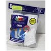 Image 1 : WHITE CREW SOCKS 6-12 SIZE 6-PACK FRUIT OF