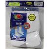 Image 1 : WHITE CREW SOCKS 12-16 SIZE 6-PACK FRUIT OF