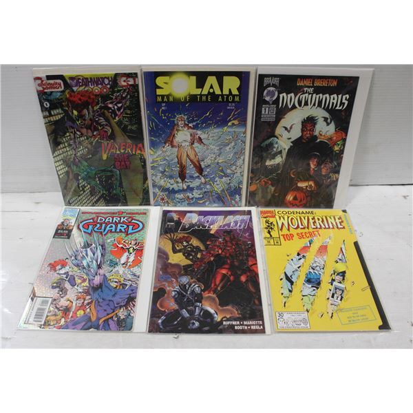 6 ASSORTED VINTAGE COMICS WOLVERINE BACKLASH ETC