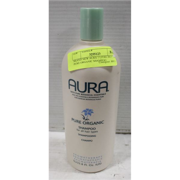 BRAND NEW AURA 1 LITRE BOTTLE PURE ORGANIC SHAMPOO