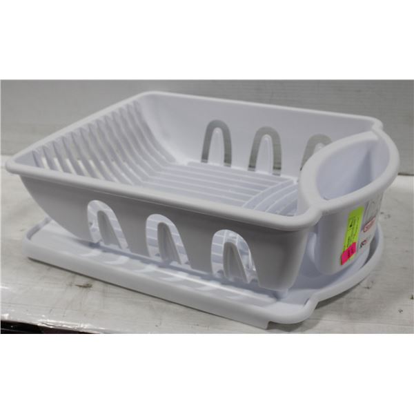 NEW STERILITE 2PC DELUXE DISH DRYER/SINK SET WHITE
