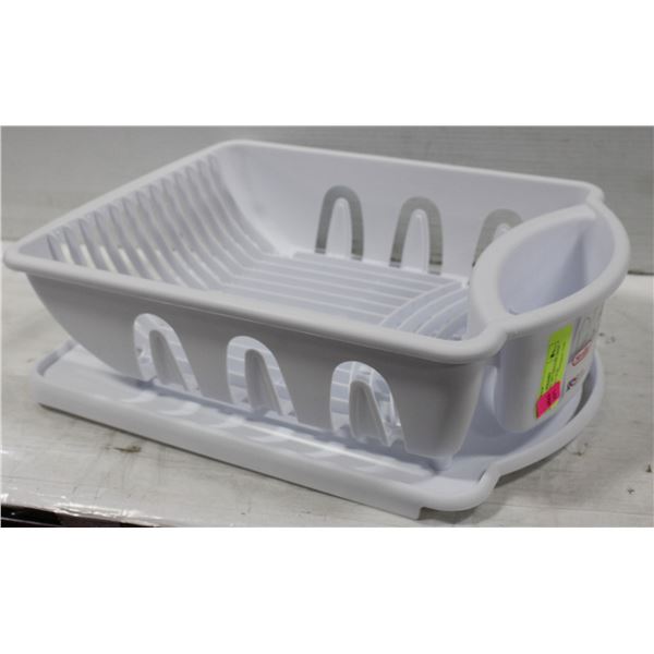 NEW STERILITE 2PC DELUXE DISH DRYER/SINK SET WHITE