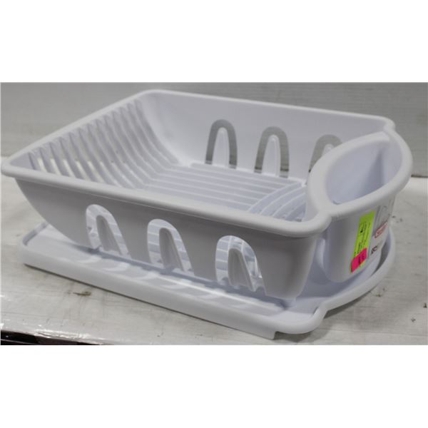 NEW STERILITE 2PC DELUXE DISH DRYER/SINK SET WHITE