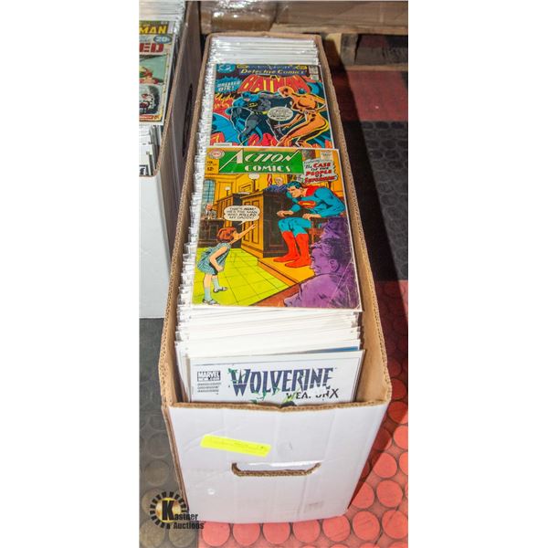 LONG BOX OF COMICS MARVEL DC
