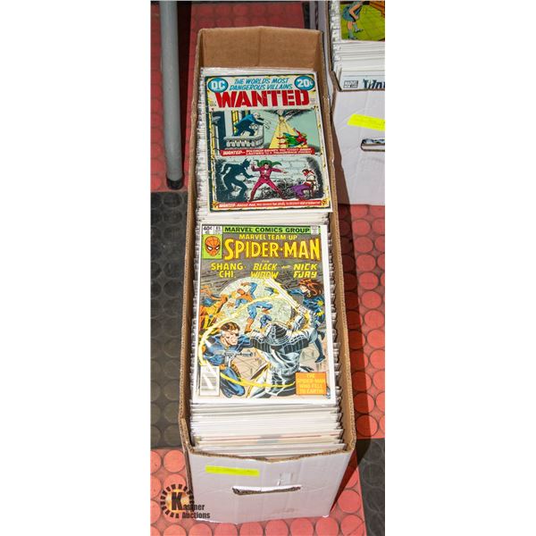 LONG BOX OF COMICS MARVEL DC