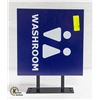 Image 1 : COMMERCIAL "WASHROOM" SIGN -