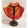 Image 1 : ASIAN NECKLACE BUST STAND WITH NECKLACES ESTATE