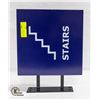 Image 1 : COMMERCIAL "STAIRS" SIGN - INDOOR/OUTDOOR,