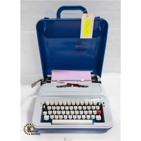 UNDERWOOD 378 PORTABLE MANUAL TYPEWRITER