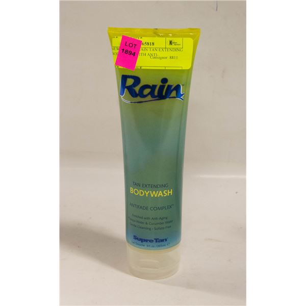 NEW BOTTLE RAIN TAN EXTENDING BODYWASH WITH ANTI-