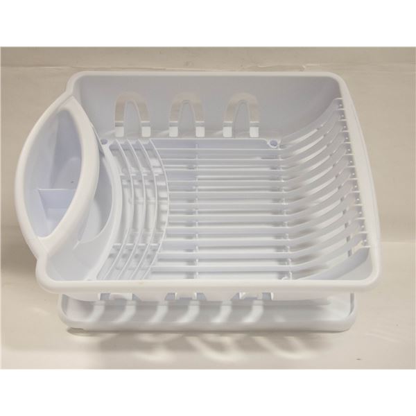 NEW STERILITE 2PC DELUXE DISH DRYER/SINK SET WHITE