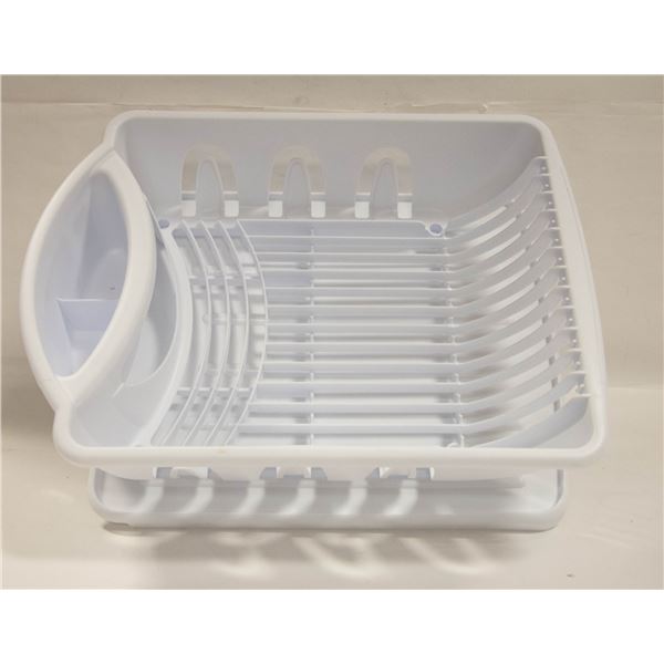 NEW STERILITE 2PC DELUXE DISH DRYER/SINK SET WHITE