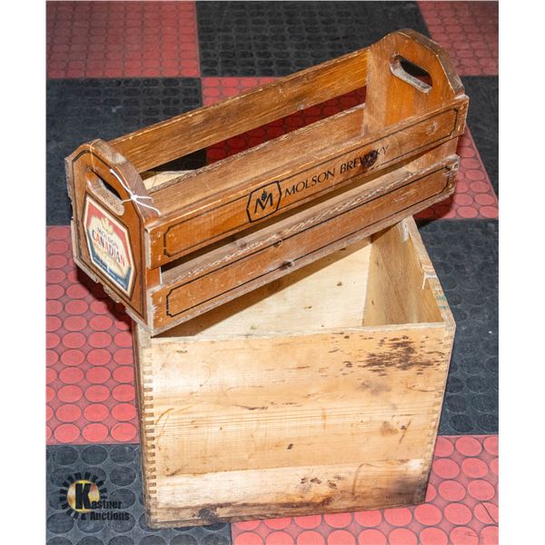 2 WOOD CRATES SASKATCHEWAN BUTTER