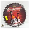 Image 1 : METAL "BUDWEISER BOTTLE CAP" WALL HANGED