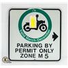 Image 1 : ENAMEL SIGN MOTORCYCLE PARKING PERMIT
