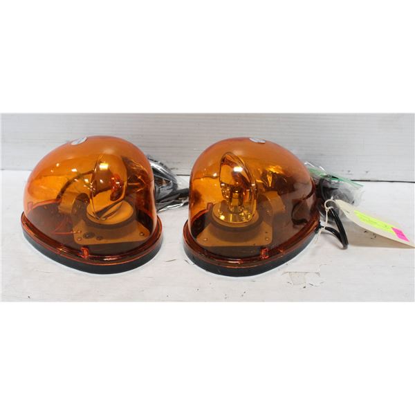 2 CAR EMERGENCY 12V AMBER STROBE LIGHTS