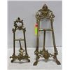 Image 1 : 2 VINTAGE BRASS EASEL PICTURE/CARD