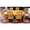 Image 1 : SOLID WOOD DINING TABLE W/6 CHAIRS 73" X 42" X 30"