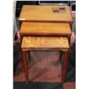 Image 1 : 3PC WOODEN NESTING TABLES 21" X 16" X 20"