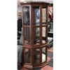 Image 1 : CORNER CURIO CABINET 21" X 34" X 72"