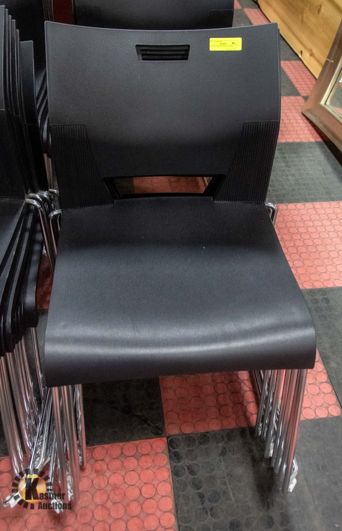 STACK OF 8 STACKING CHAIRS