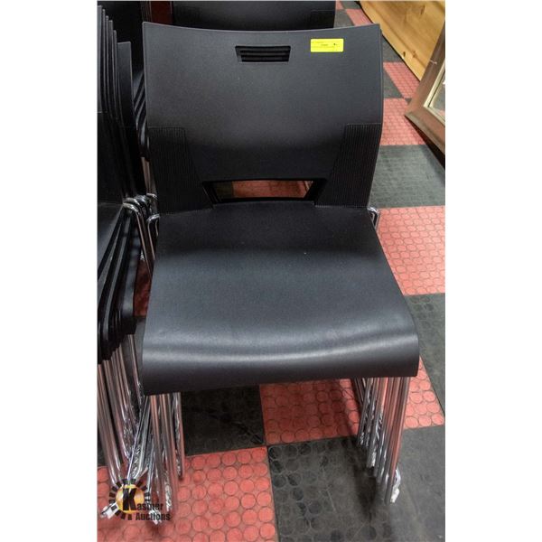 STACK OF 8 STACKING CHAIRS