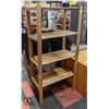 Image 1 : WOODEN SHELVING UNIT H-60" L-30" W-15"