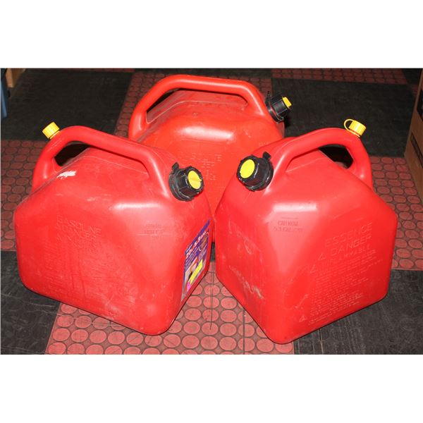 3 X 20LTR GAS CANS