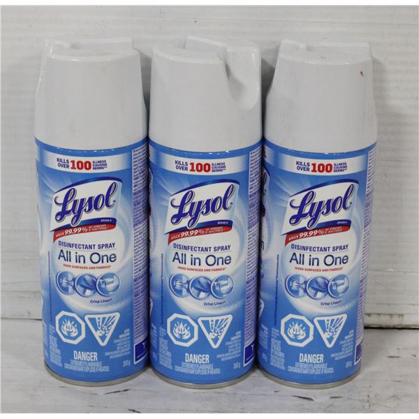 LOT OF LYSOL DESINFECTANTS