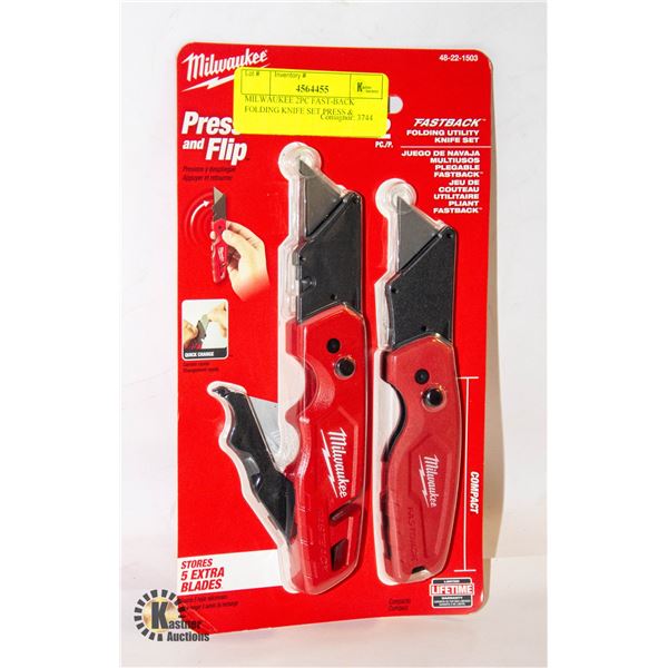 MILWAUKEE 2PC FAST-BACK FOLDING KNIFE SET PRESS &