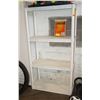 Image 1 : 4 TIER WHITE GARAGE SHELVING UNIT H-55.5" W-14"