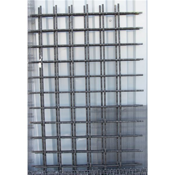 SET OF TWO 64" X 28" HIGH CARBON STEEL SCREENS