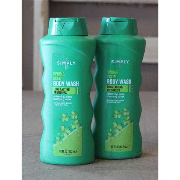 NEW CASE OF SIMPLY U SPRING SCENT BODY WASH
